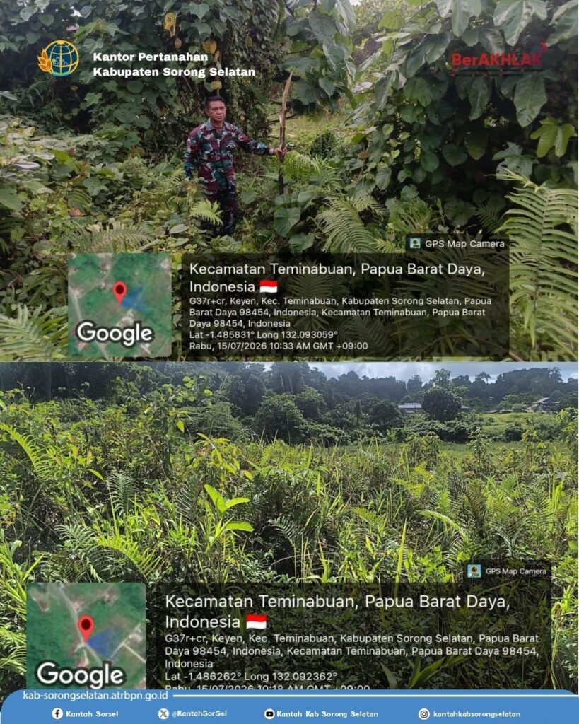 Panitia A Lakukan Pemeriksaan Lapangan, Kantah Sorong Selatan Pastikan Proses Pemberian Hak Atas Tanah Sesuai Aturan 2 153640 819x1024 1